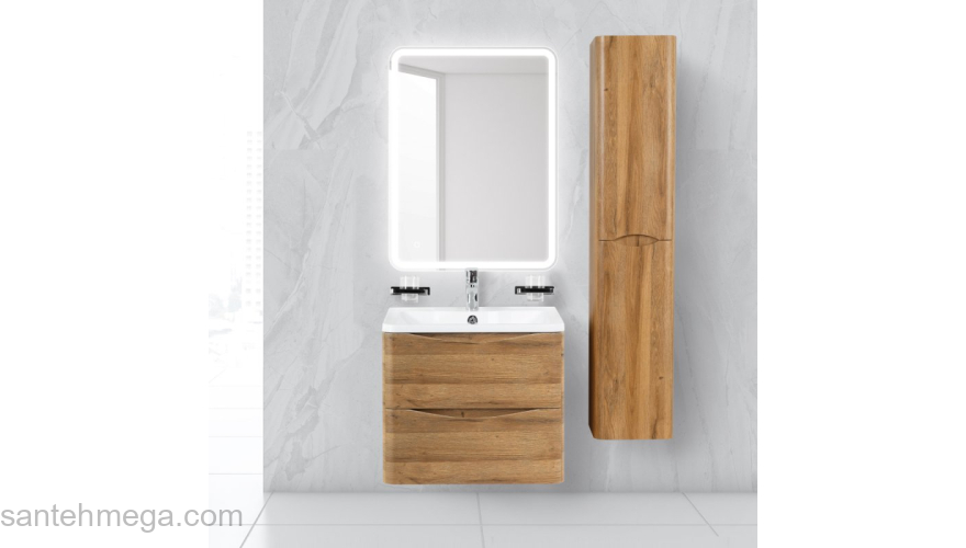 Тумба под раковину подвесная BELBAGNO ACQUA-700-2C-SO-RR Rovere Rustico. Фото