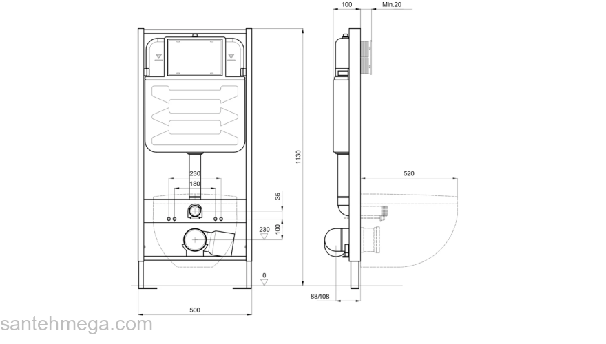 Унитаз с инсталляцией Set Aquatek Европа New INS-0000012+AQ1106-00. Фото