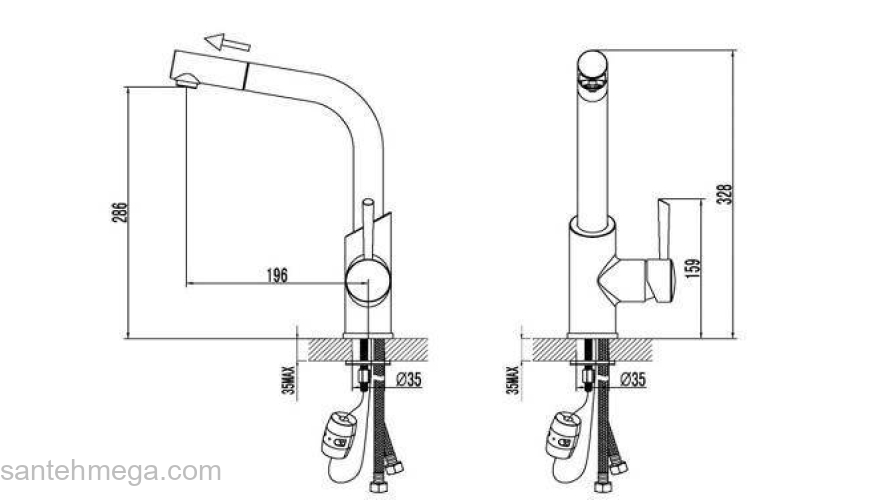 Смеситель для кухни IDDIS Kitchen K02SBP0i05. Фото
