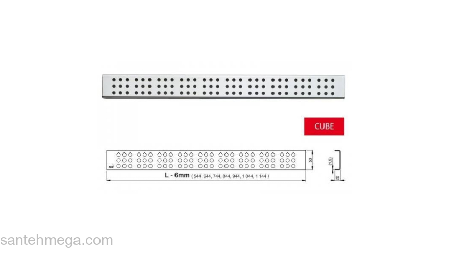 Перфорированная решетка ALCAPLAST CUBE-1050L. Фото