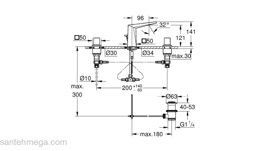 Смеситель для раковины GROHE Allure Brilliant 20342000. Фото