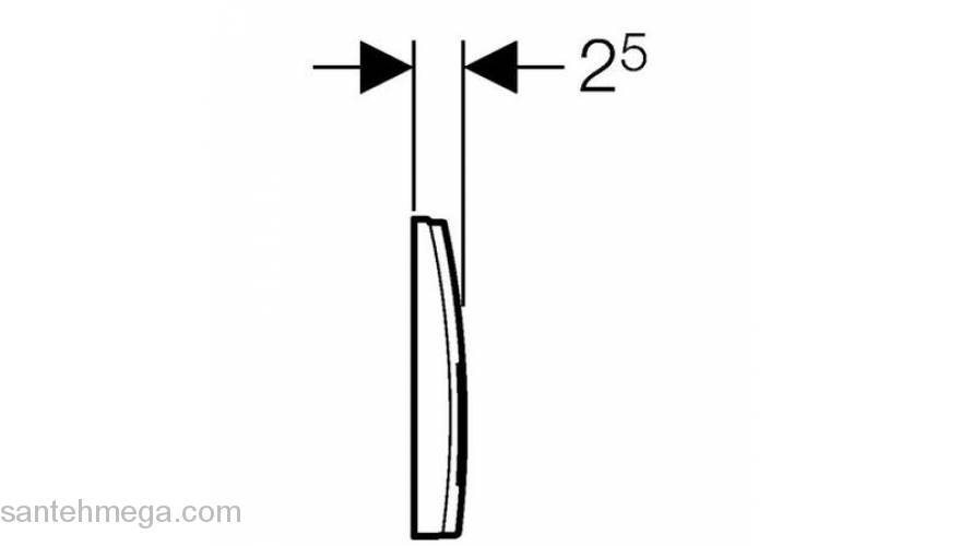 Смывная клавиша GEBERIT Delta 50 115.135.11.1. Фото