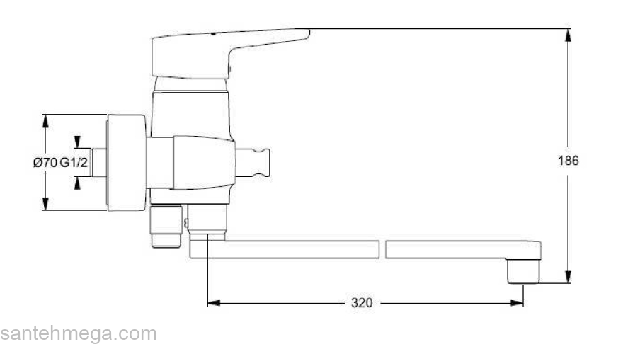 Смеситель для ванны IDEAL STANDARD Connect B9923AA. Фото