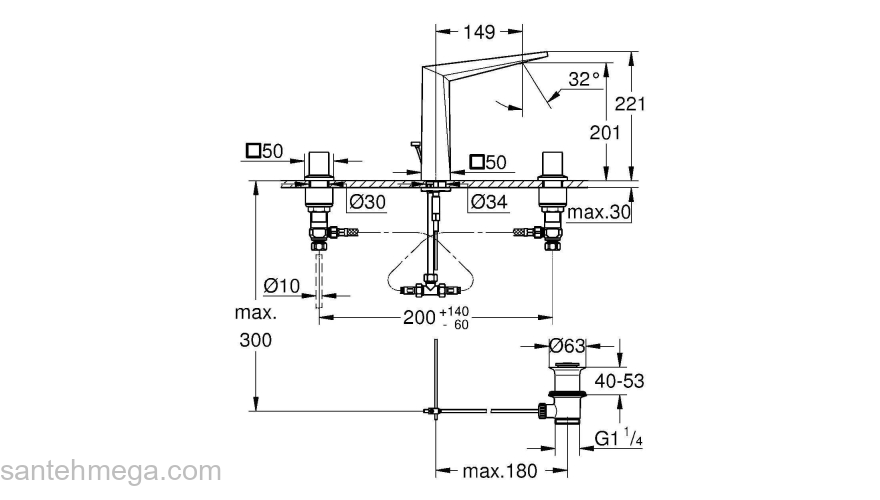 Смеситель для раковины GROHE Allure Brilliant 20344000. Фото