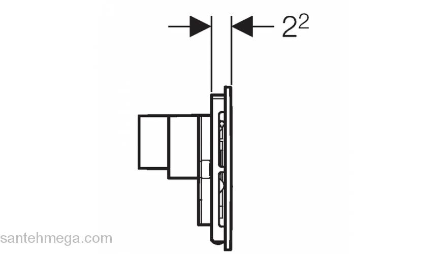 Смывная клавиша GEBERIT Sigma 40 115.600.KQ.1. Фото
