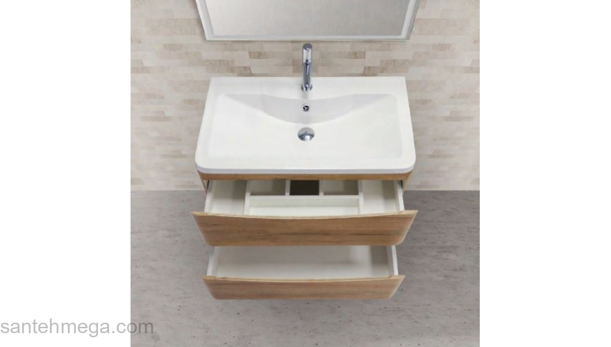 Тумба под раковину подвесная BELBAGNO ACQUA-900-2C-SO-RR Rovere Rustico. Фото