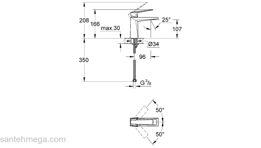 Смеситель для раковины GROHE Allure Brilliant 23033000. Фото