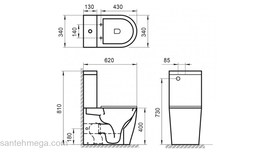 Чаша унитаза напольного безободкового BELBAGNO Sfera-TR BB2128CPR. Фото