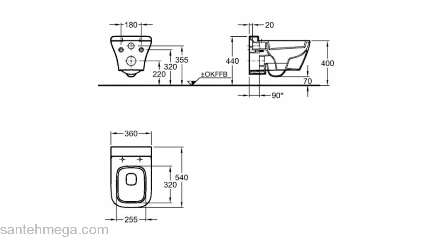 Унитаз GEBERIT Myday Rimfree KeraTect подвесной безободковый 201460600. Фото