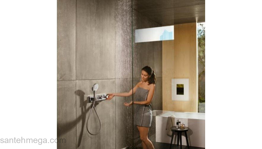 Термостат для душа Hansgrohe RainSelect 15355400 на 2 потребителя. Фото