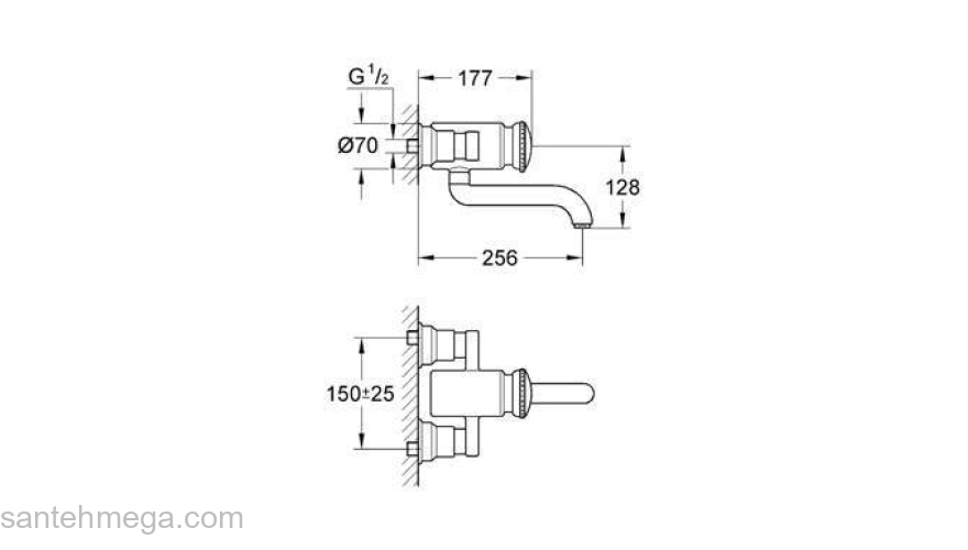 Смеситель для раковины GROHE Contromix Public 36113000. Фото