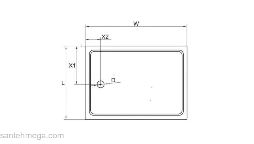 Душевой поддон акриловый CEZARES TRAY-A-AH-120/80-15-W0. Фото