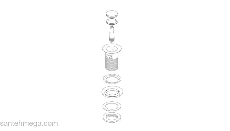 Выпуск для умывальника Slide графит IDDIS SLIGM00i88. Фото