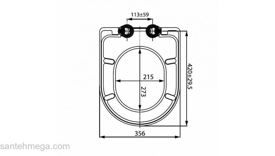 Универсальное сиденье для унитаза 001 дюропласт Soft Close Easy Fix IDDIS 001DPSEi31. Фото