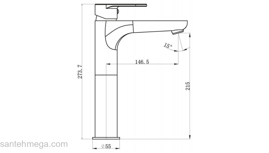 Смеситель для раковины BELBAGNO Loyd LOY-LMC-CRM. Фото