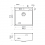 Мойка кухонная OMOIKIRI Daisen 44-IN нерж.сталь/нержавеющая сталь. Фото