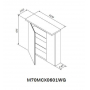 Зеркальный шкаф с подсветкой 60 см, белый глянец AM.PM Spirit M70MCX0601WG. Фото
