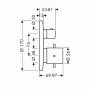 Смеситель термостатический для душа AXOR Starck 10700000 (внешняя часть). Фото