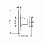 Смеситель термостатический для душа AXOR Citterio Highflow 39716000 (внешняя часть). Фото