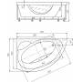 Ванна АКВАТЕК Аякс 170х110 без гидромассажа. Фото