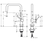 Кухонный смеситель однорычажный, U 220, 1jet Hansgrohe 72806000, хром. Фото