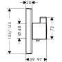 Термостат HANSGROHE  ShowerSelect hflow СМ BBR 15760140, полирован. бронза. Фото