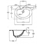 Раковина встраиваемая JACOB DELAFON Odeon 56х43 E4155-00. Фото
