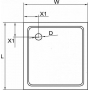 Душевой поддон акриловый CEZARES TRAY-A-A-80-15-W. Фото