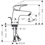Смеситель для раковины Hansgrohe Logis 71070000. Фото