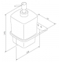 Стеклянный диспенсер для жидкого мыла с настенным держателем AM.PM Inspire 2.0 A50A36900 для ванной комнаты. Фото