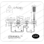 Врезной смеситель для ванны GNT Athabasca-77. Фото