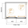 Душевой угол CEZARES Tandem Soft TANDEM-SOFT-AH-2-120/80-P-Cr-L. Фото