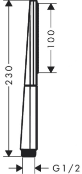 Ручной душ Hansgrohe Rainfinity 100 1jet 26866670, матовый черный. Фото