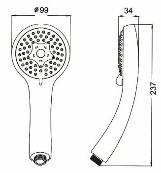 Душевая лейка IDDIS А11631. Фото