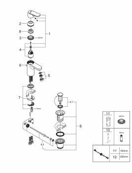 Смеситель для раковины Grohe Eurosmart Cosmopolitan 3282500E. Фото