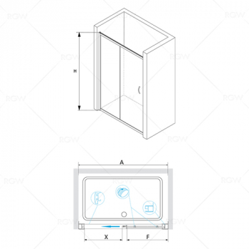 Душевая дверь RGW PASSAGE PA-12 01081215-21 150 см. Фото