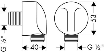 Шланговое подсоединение Hansgrohe Fixfit S 27454000. Фото