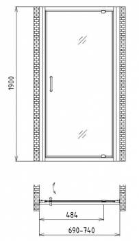 Душевая дверь GEMY Sunny Bay S28130. Фото