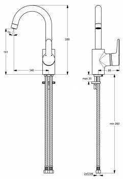 Смеситель для раковины IDEAL STANDARD Connect B9933AA. Фото