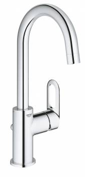 GROHE 23763000 BauLoop Смеситель для раковины со сливным гарнитуром, L-Size. Фото