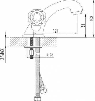 Смеситель для умывальника IDDIS Classic 19001Е1. Фото