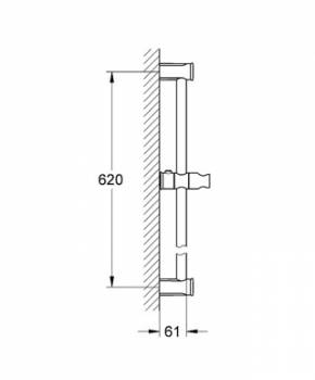 Душевая штанга GROHE Tempesta Classic 27519000 600 мм. Фото