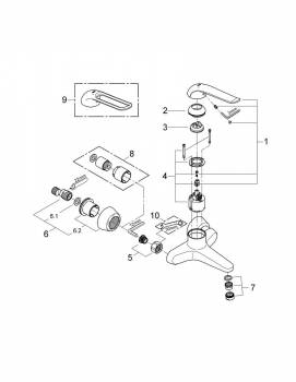 Смеситель для раковины GROHE Euroeco Special 32778000. Фото