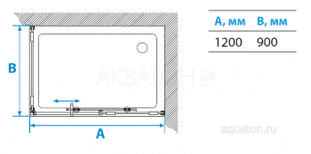 Душевое ограждение Акватон Ritsa прямоугольное R 90х120х200 1AX004SSXX000. Фото