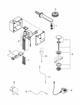 Смеситель для раковины GROHE Veris F-Digital 36278000. Фото