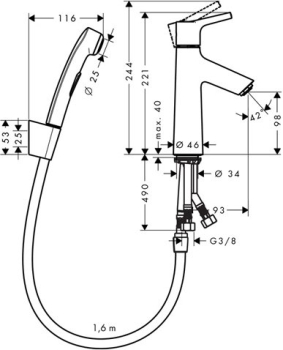 Набор для биде Hansgrohe Talis S 72290000. Фото