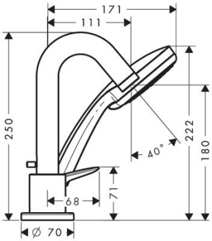 Смеситель для ванны Hansgrohe Logis 71313000. Фото