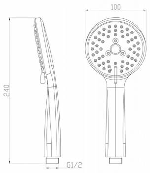 Ручной душ BELBAGNO Nova BB-D1C1. Фото