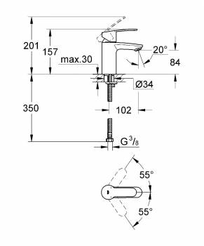 Смеситель для раковины Grohe Eurostyle Cosmopolitan 3246820E. Фото