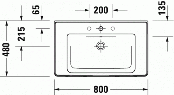 Раковина встраиваемая DURAVIT D-Neo 80х48 2367800000. Фото